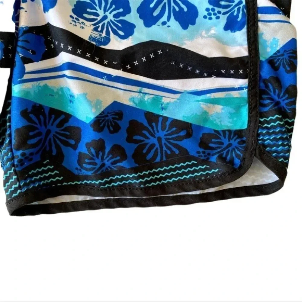 Fun SKECHERS - Blue & Black Floral - Board Shorts/ Swim Trunks - SIZE 16 Boys